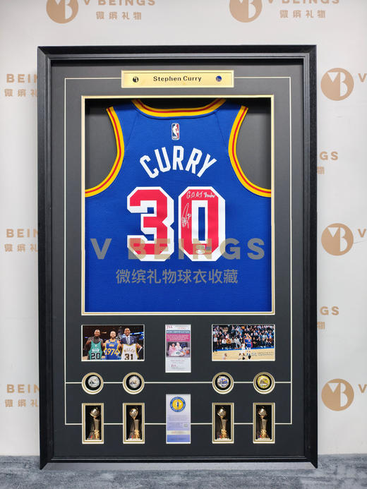 收藏系列 库里 勇士队30号三分王 GOAT 亲笔签名球衣 商品图1