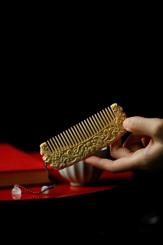 饕餮纹°黄杨木梳 商品图3