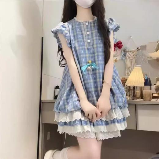 裁缝学苑TS27学院风儿童泡泡袖格子连衣裙纸样蛋糕裙子童装打版 商品图5