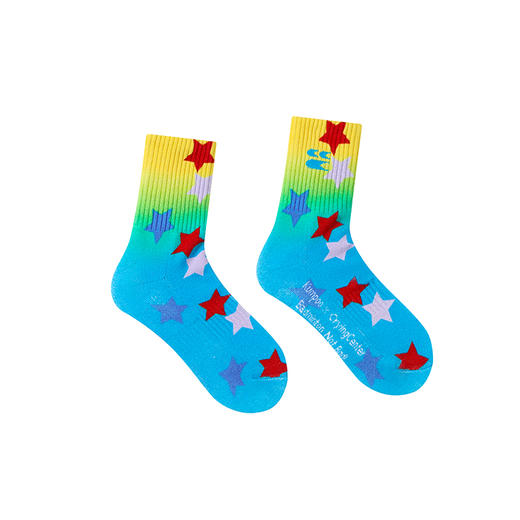 CryingCenterkumpoo薰风羽毛球联名渐变星星吸湿排汗运动短袜 商品图5