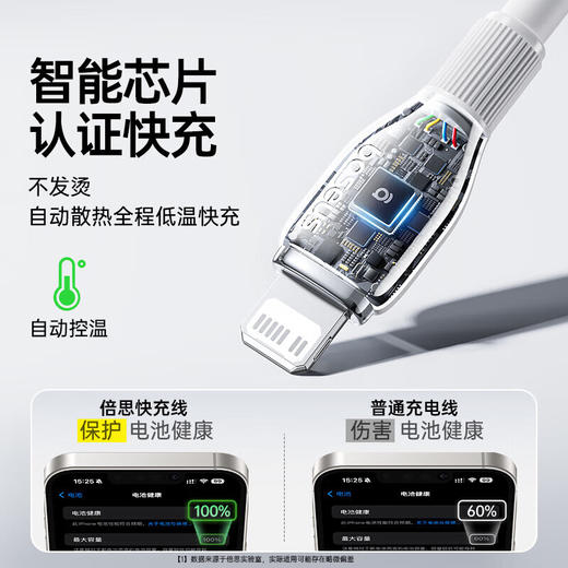 倍思 劲速系列 快充数据线 USB to iP 2.4A 商品图1