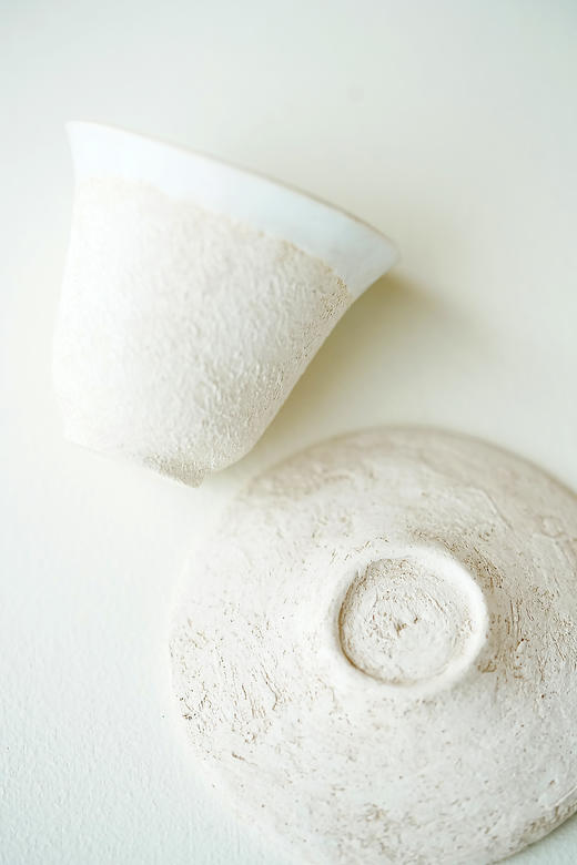 安藤雅信90泥釉黄磁细茶杯+泥釉丸茶托（套组） 商品图2