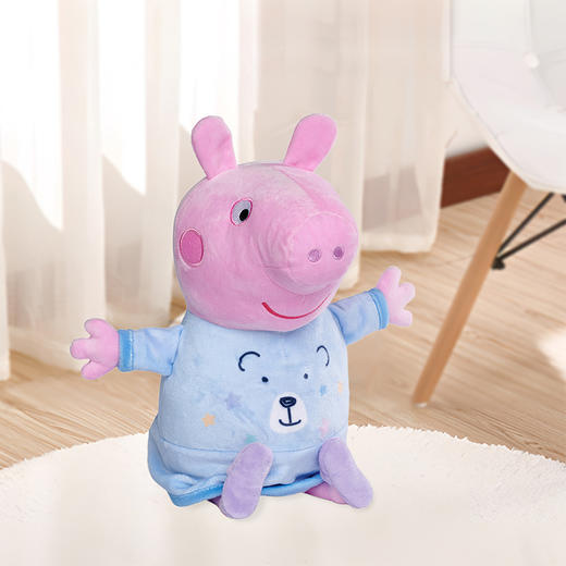 小猪佩奇 小猪佩奇-晚安声光毛绒粉色蓝色 商品图1