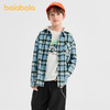 【商场同款】巴拉巴拉男童衬衫儿童长袖2025新款秋绒绒棉格纹外套 商品缩略图0