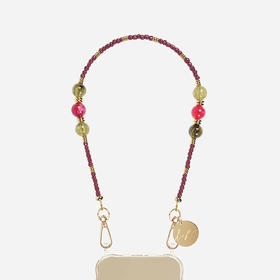 订购6周到｜La Coque Française-IRIS-棕色 串珠 短款 手机链［法国设计师］