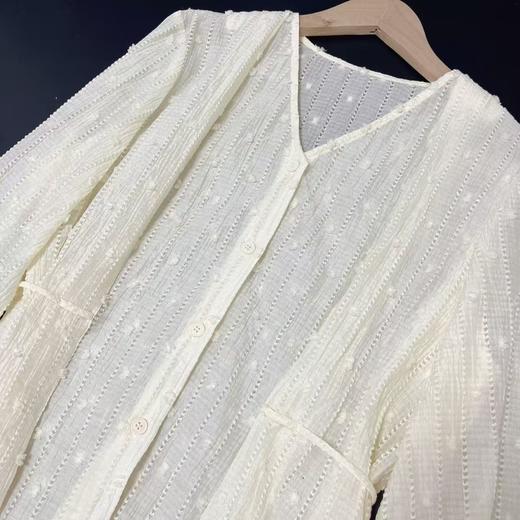 冰点价！仅限11.11！退货勿拍【时装系列】ME TOWN'S 薄款长袖V领薄纱小衫M1-2-喜出 商品图2