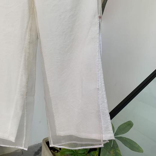 【抖音专属】开衩飘纱裤（24709332-山矾） 商品图2