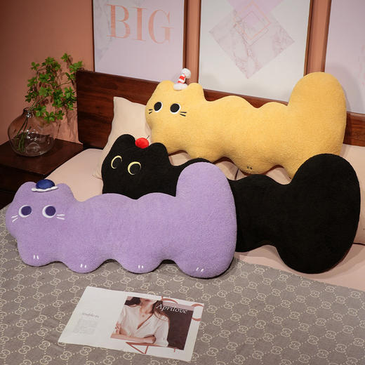 自然醒云朵猫系列长条睡觉抱枕可爱女生睡觉专用长条枕夹腿玩偶卧室靠枕QYL 商品图10
