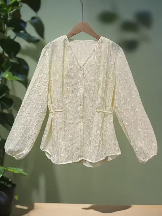 冰点价！仅限11.11！退货勿拍【时装系列】ME TOWN'S 薄款长袖V领薄纱小衫M1-2-喜出 商品图4