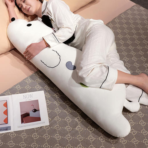自然醒慵懒小狗冰豆豆双面长条抱枕女生睡觉床上侧睡夹腿枕头孕妇靠枕卧室床头靠垫QYL 商品图13