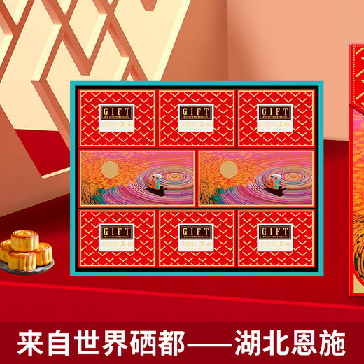 【严选】【金新农】恩施 炫味中秋·品味月饼礼盒 750g/盒（75g*10枚）（广式月饼）   （厂家直发） 商品图2