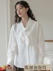 11.11直降到底！！【时装系列】ME TOWN'S 法式兔耳朵细纹泡泡棉长袖衬衫M1-3-喜出 商品缩略图2