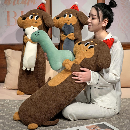 自然醒抱娃腊肠狗长条睡觉抱枕女生睡觉专用床上夹腿侧睡枕头床头靠垫沙发腰靠QYL 商品图14