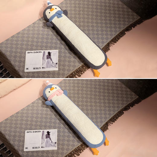 自然醒INS企鹅玩偶长条抱枕女生睡觉专用床上夹腿神器床头靠垫靠枕床缝填充QYL 商品图6