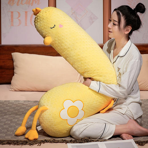 自然醒豆豆绒大鹅长条抱枕女生侧睡夹腿神器男生款孕妇宿舍靠枕床头靠垫QYL 商品图13