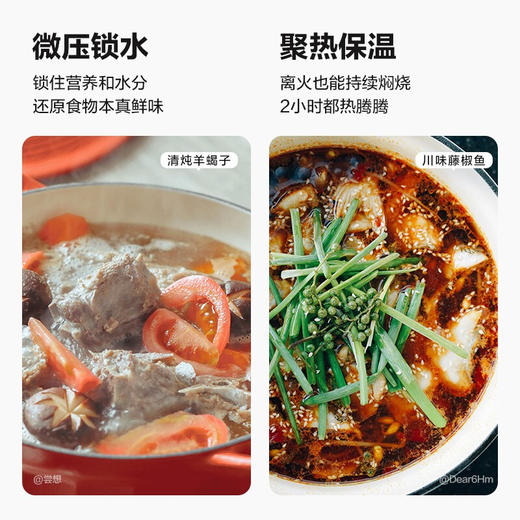 【专柜-北鼎】北鼎珐琅锅铸铁锅焖焗锅海鲜锅28cm家用多功能锅焖炖炒锅砂锅 商品图9