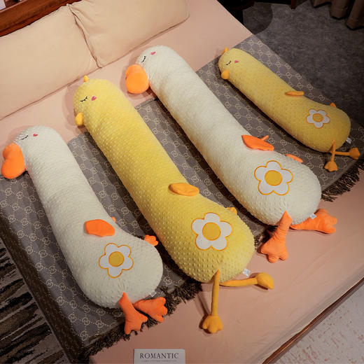 自然醒豆豆绒大鹅长条抱枕女生侧睡夹腿神器男生款孕妇宿舍靠枕床头靠垫QYL 商品图8