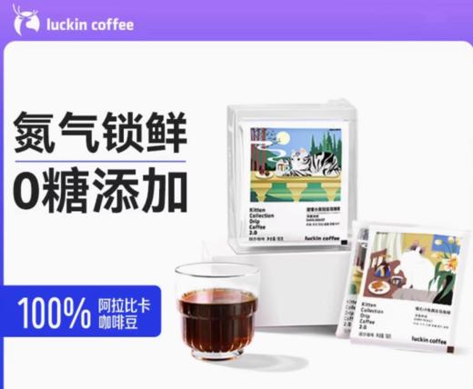 瑞幸吸猫挂耳咖啡散装（共10袋 口味随机发）醇享风味 现磨手冲黑咖啡 商品图1