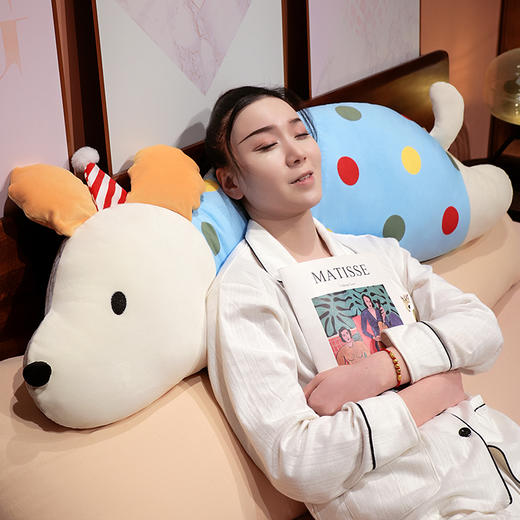 自然醒慵懒小狗冰豆豆双面长条抱枕女生睡觉床上侧睡夹腿枕头孕妇靠枕卧室床头靠垫QYL 商品图14