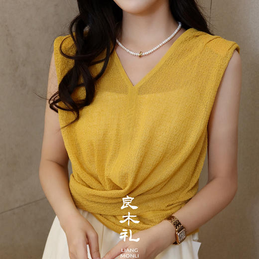 【预售7天】良木礼细带无袖上衣（89038） 商品图4