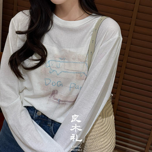 【部分现货】良木礼狗狗长T（17456） 商品图5