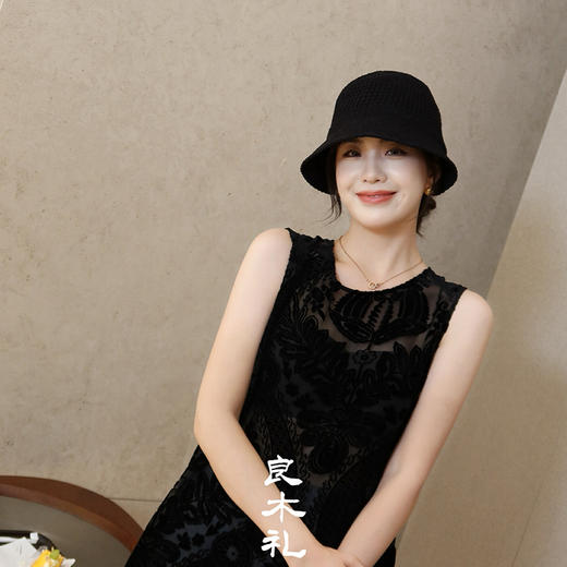 【预售7天】良木礼提花丝绒小衫（615-1） 商品图0