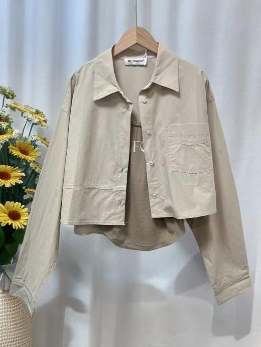 11.11直降到底！！ 赠送吊带【时装系列】ME TOWN'S 10023 品质100%棉短款衬衫M1-4微微脏-喜出 商品图3