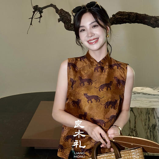 【预售7天】良木礼香云纱真丝马甲（8651） 商品图3