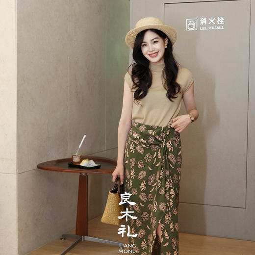 【预售7天】良木礼真丝印花半裙（3558） 商品图2