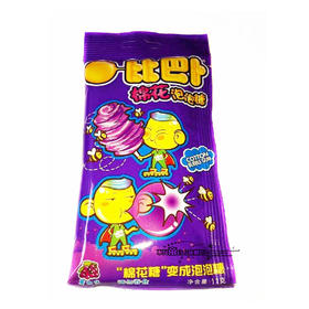 比巴卜棉花糖泡泡糖葡萄味11g/袋(B10-01-03)