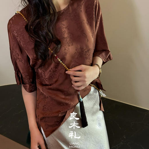 【预售7天】良木礼提花木醋酸小衫（0233） 商品图2