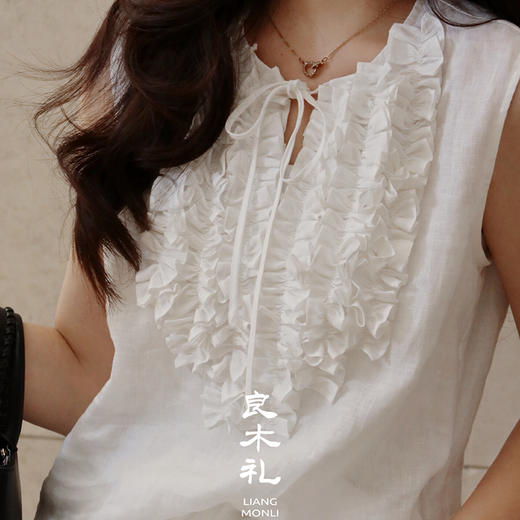 【部分现货】良木礼亚麻无袖上衣（7903） 商品图4
