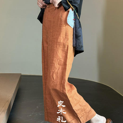 【预售7天】良木礼腰带亚麻裤（T37） 商品图1
