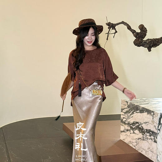 【预售7天】良木礼提花木醋酸小衫（0233） 商品图3