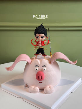飞天猪造型哪吒玩具蛋糕