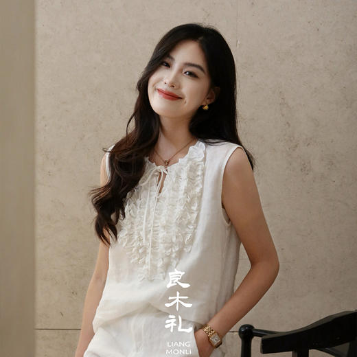 【部分现货】良木礼亚麻无袖上衣（7903） 商品图1