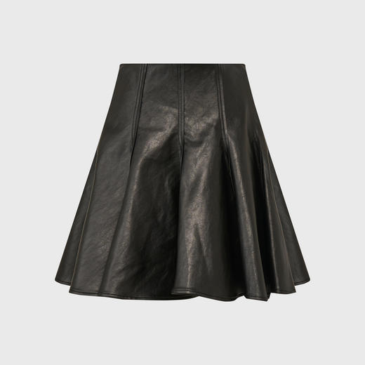 马君妍同款lost in echo早秋新款高级显瘦大波浪伞裙高腰短皮裙女 商品图4