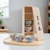 日本原装进口美浓烧和蓝繁花圆汤碗饭菜大碗木盒套装新婚乔迁礼物和蓝花工坊五入碗 商品缩略图0