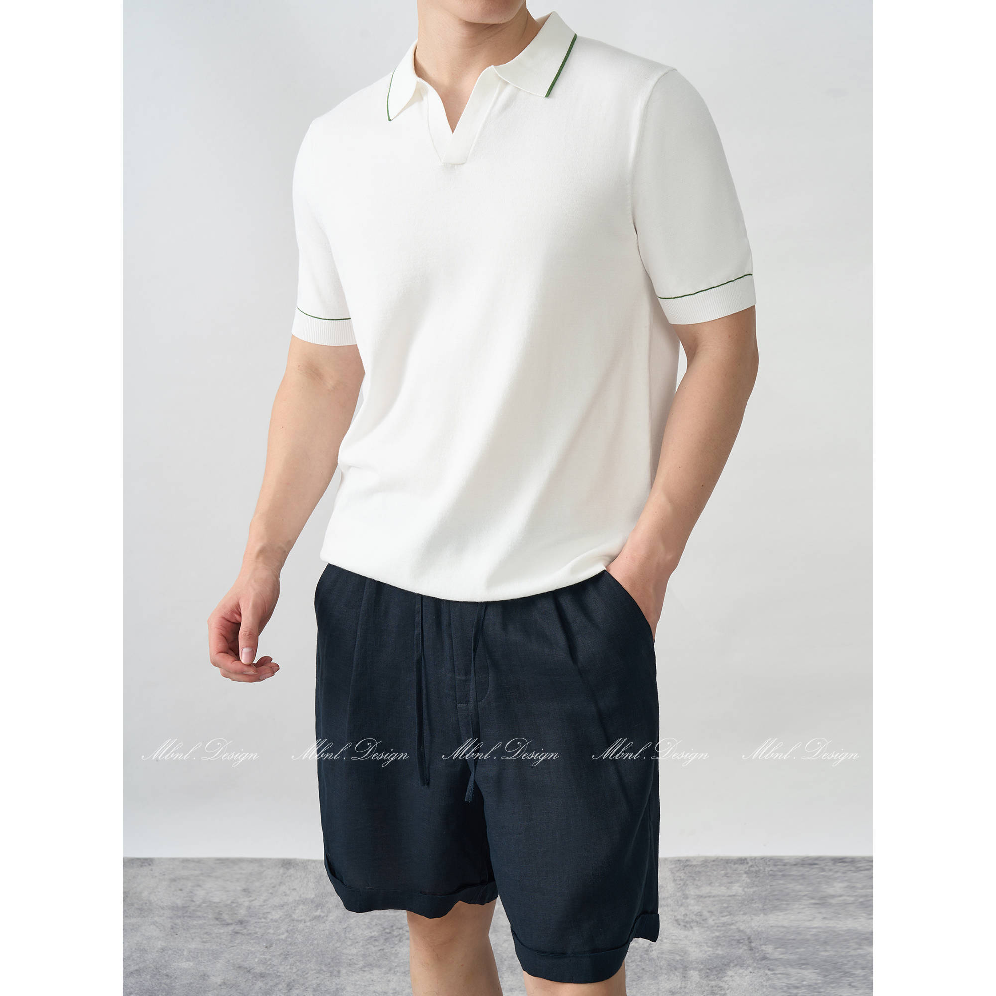 「精工16针」秦磊男装超细58支冰丝纤维POLO衫LL-WSSY1077 N6商品图2