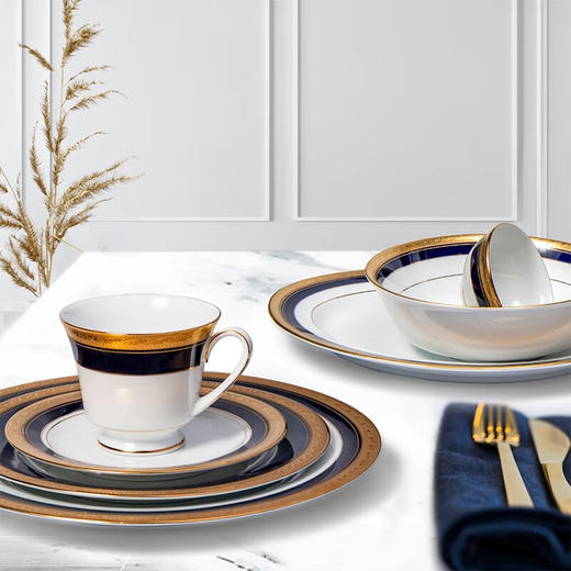 Noritake则武 CRESTWOOD咖啡杯碟欧式下午茶茶具套装送礼精致杯子 CRESTWOOD COBALT则武2杯2碟咖啡对杯套装 商品图4