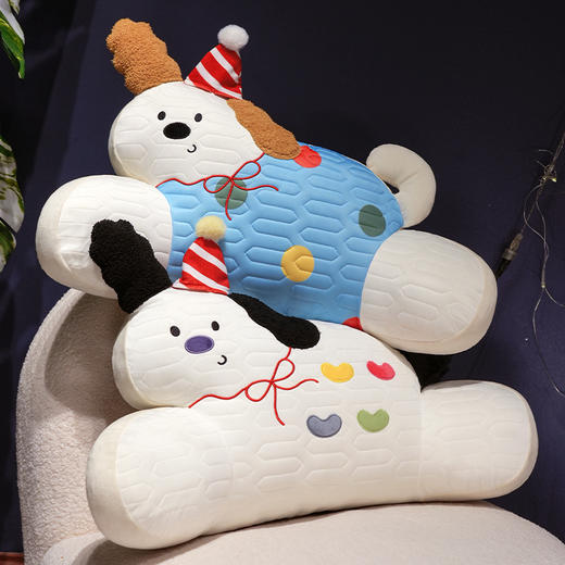 【下架】自然醒翘耳快乐小狗乳胶拥抱式腰靠夏季办公室久坐神器护腰靠背垫椅子靠枕孕妇抱枕QYL（不参与优惠券） 商品图11