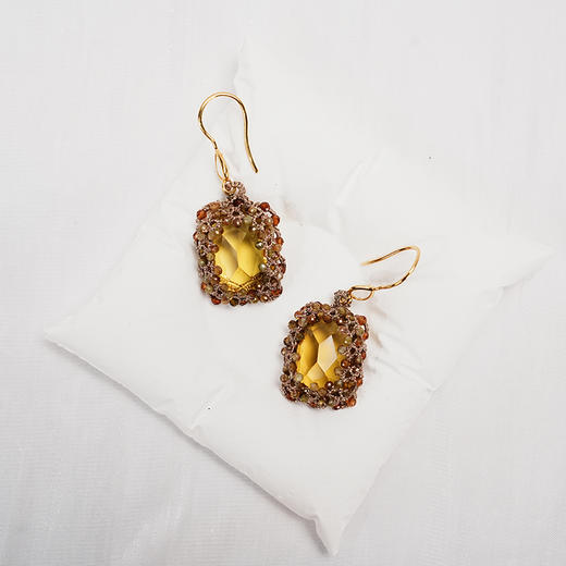 订购8周到｜Lorina Balteanu-CONSTANCE-黄色水晶 碧玺 耳环［法国设计师］ 商品图2