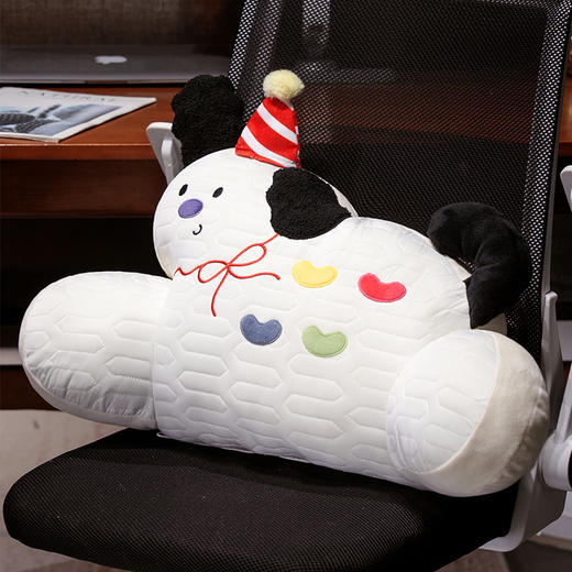【下架】自然醒翘耳快乐小狗乳胶拥抱式腰靠夏季办公室久坐神器护腰靠背垫椅子靠枕孕妇抱枕QYL（不参与优惠券） 商品图9