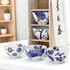 日本原装进口美浓烧和蓝繁花圆汤碗饭菜大碗木盒套装新婚乔迁礼物和蓝花工坊五入碗 商品缩略图2
