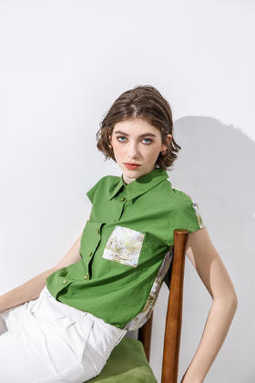 奇威2025夏季新品小飞袖衬衣0EH0039940