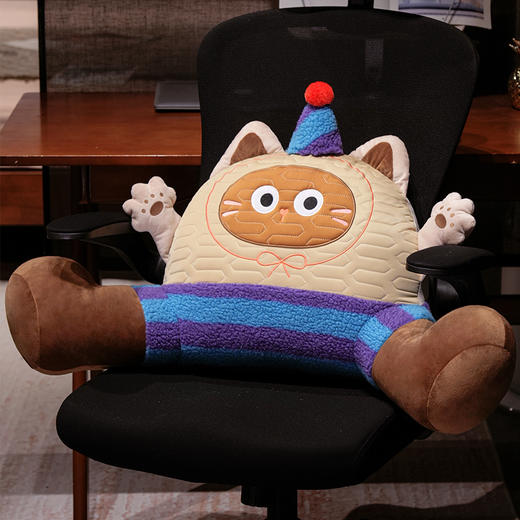 自然醒小手大开趣味乳胶拥抱式腰靠孕妇靠枕沙发抱枕车载护腰枕头宿舍儿童QYL 商品图13