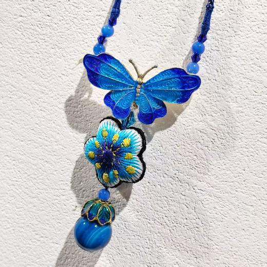 蝴蝶桃花项链 商品图1