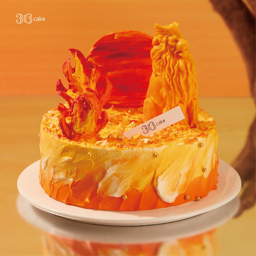 狮子座·王者征程·伯牙绝弦玫珑蜜瓜奶油蛋糕，可选1.5/2.5/6磅 商品图0