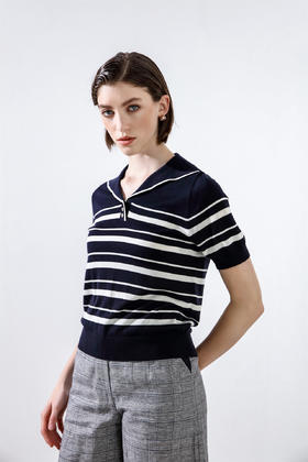 奇威2025夏季新品条纹针织上衣0EH0515759