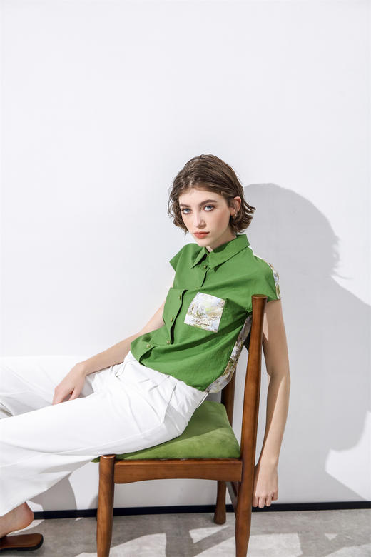奇威2025夏季新品小飞袖衬衣0EH0039940 商品图4